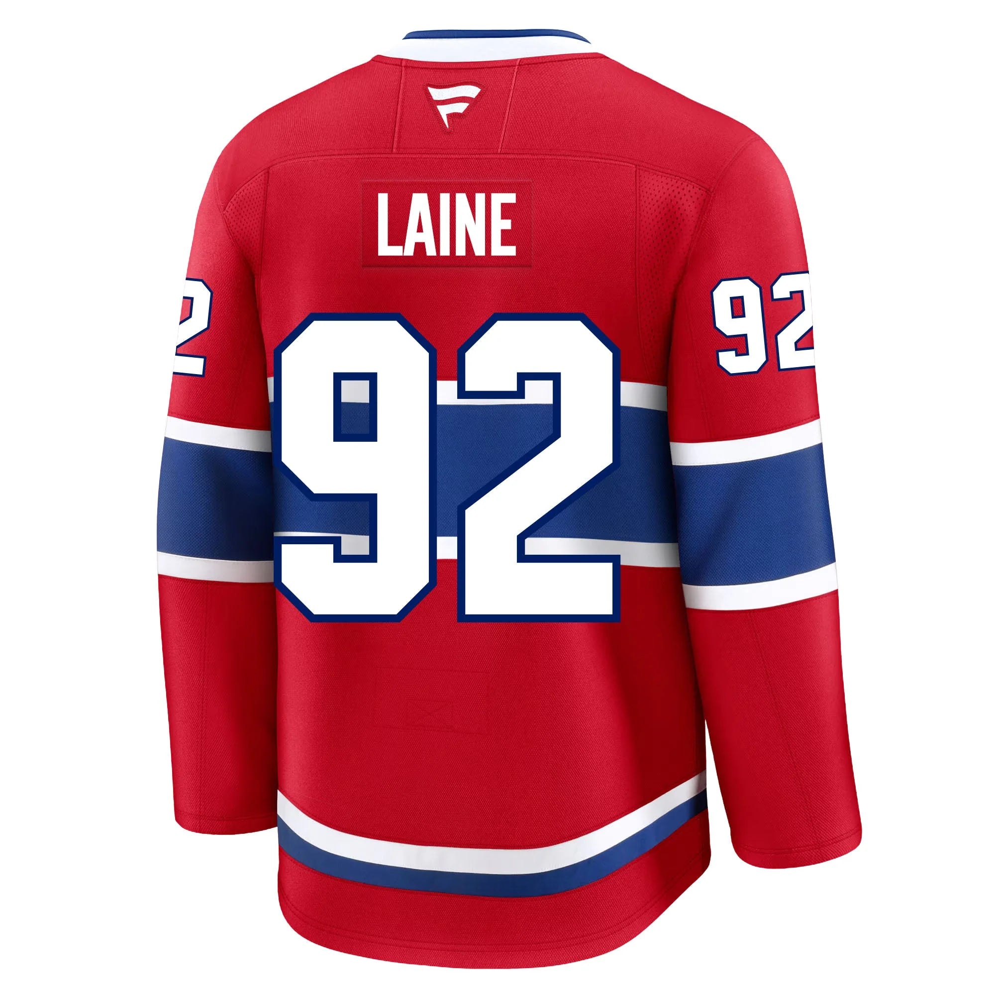 Patrik Laine, Canadiens de Montréal, maillot rouge premium pour homme de la marque Fanatics Branded de la LNH