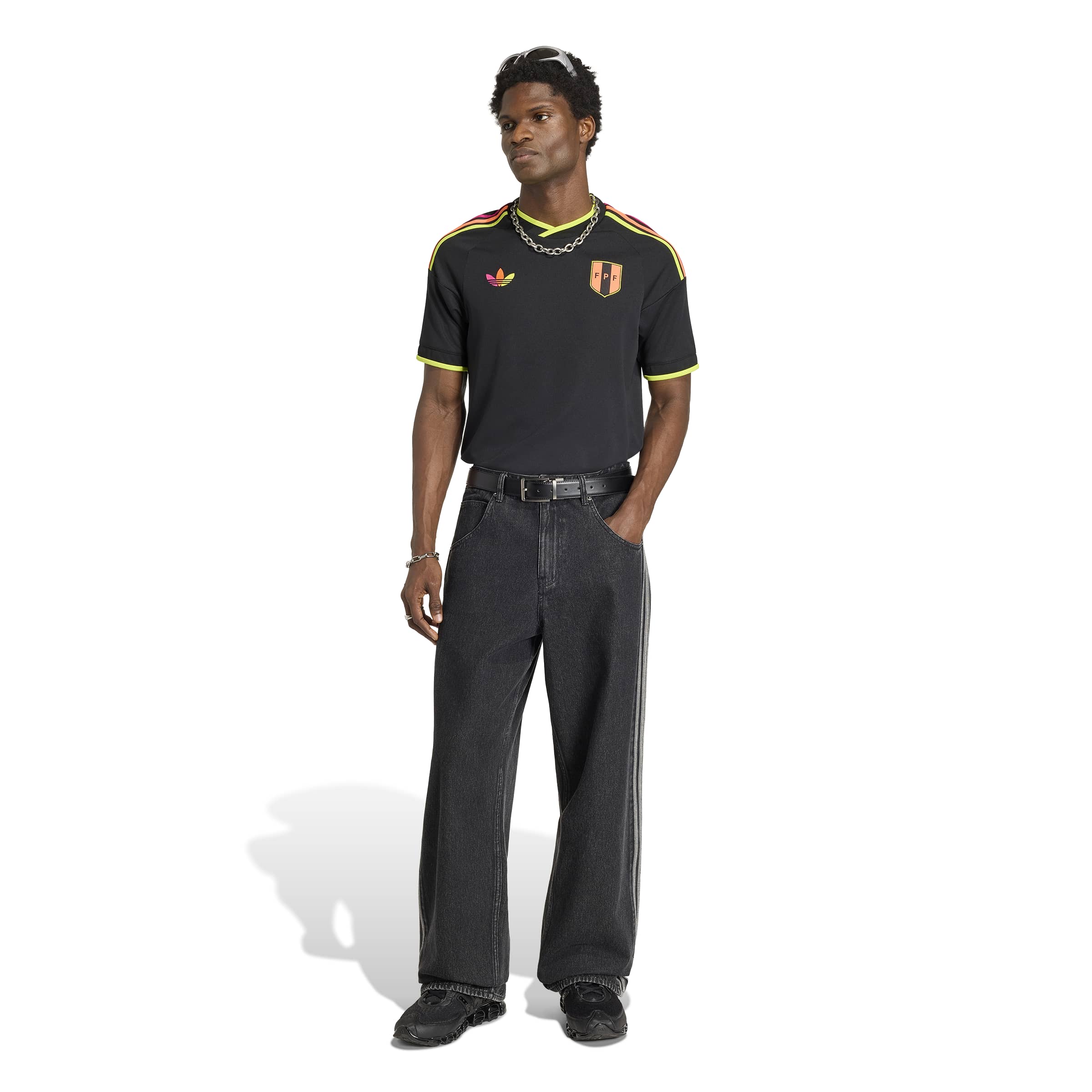 Peru National Team FIFA Adidas Men's Black 2026 Replica Away Jersey