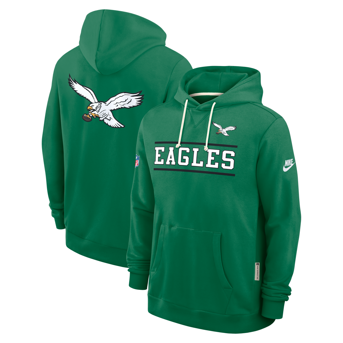 Philadelphia Eagles NFL Nike Men's Green Sideline Standard Issue Alternate Dri-FIT Pullover Hoodie
