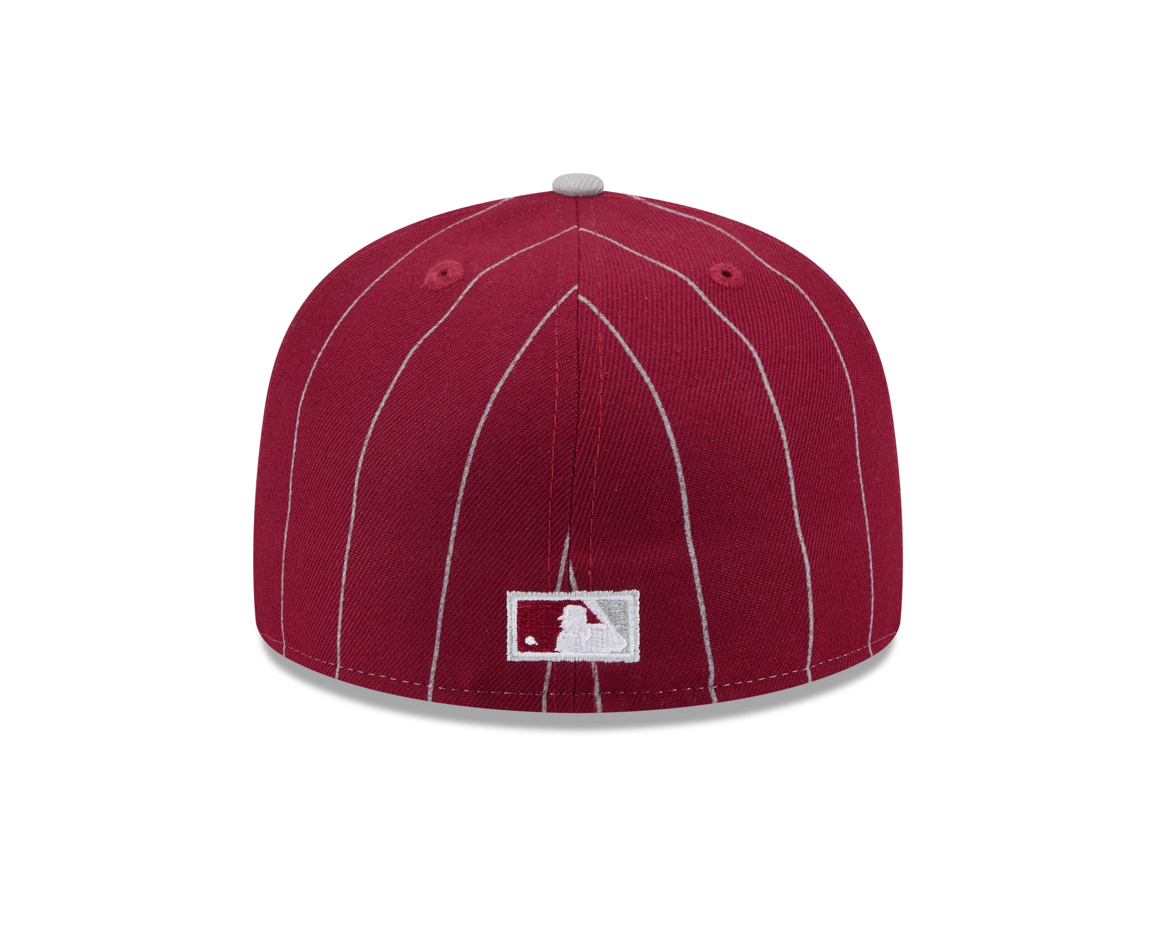 Philadelphia Phillies MLB New Era Men's Burgundy 59Fifty Two Tone Pinstripe Fitted Hat