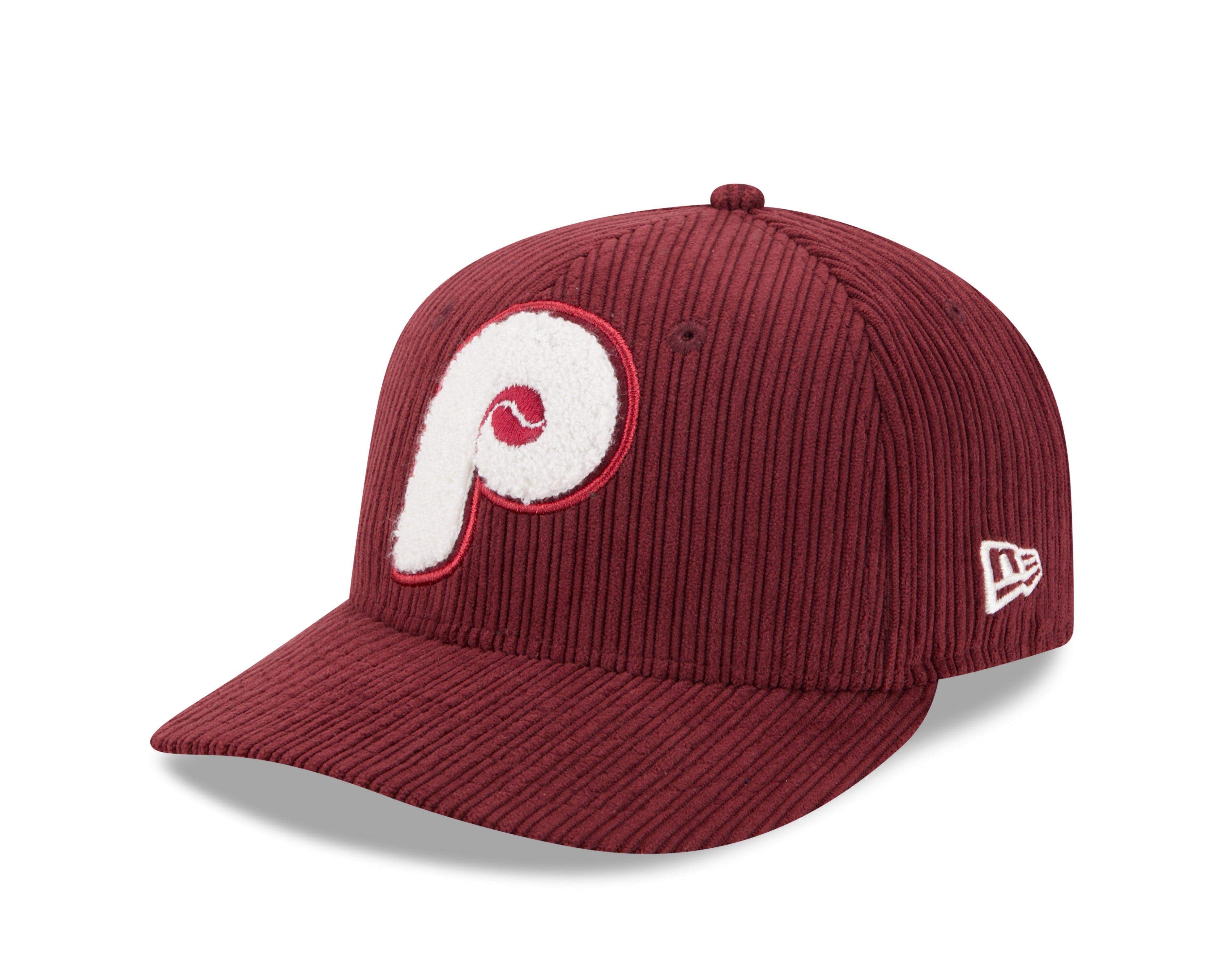 Philadelphia Phillies MLB New Era Men's Maroon 59Fifty Cooperstown Chenille Pop Fitted Hat