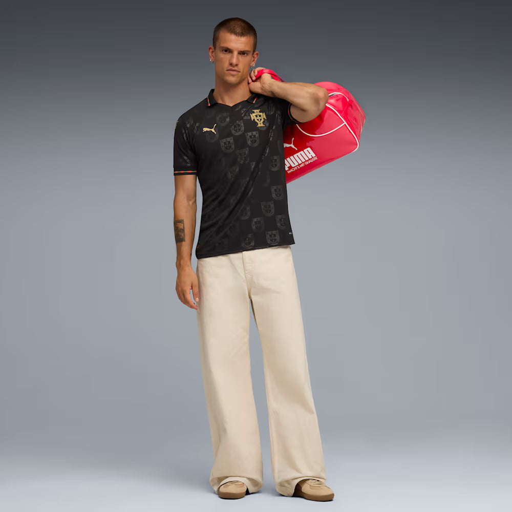 Portugal National Team FIFA Puma Men's Black 2025/26 Special Edition Eusébio Replica Jersey