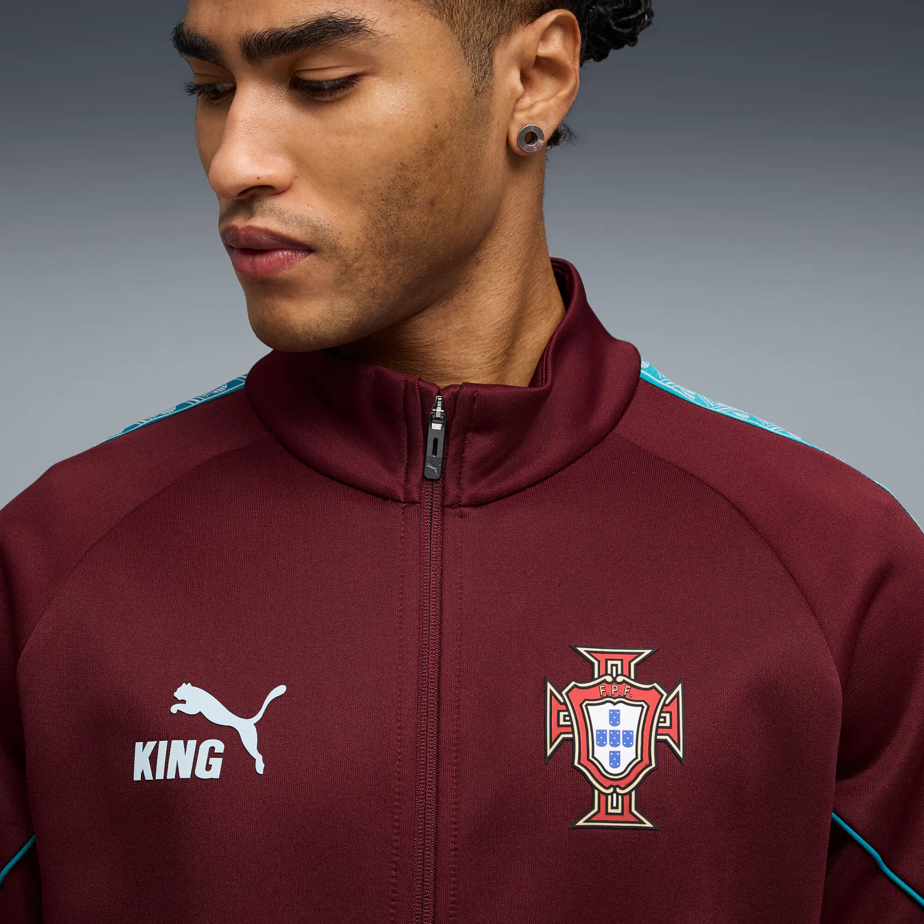Veste d'hymne homme Puma FIFA Portugal couleur bordeaux 2026 King
