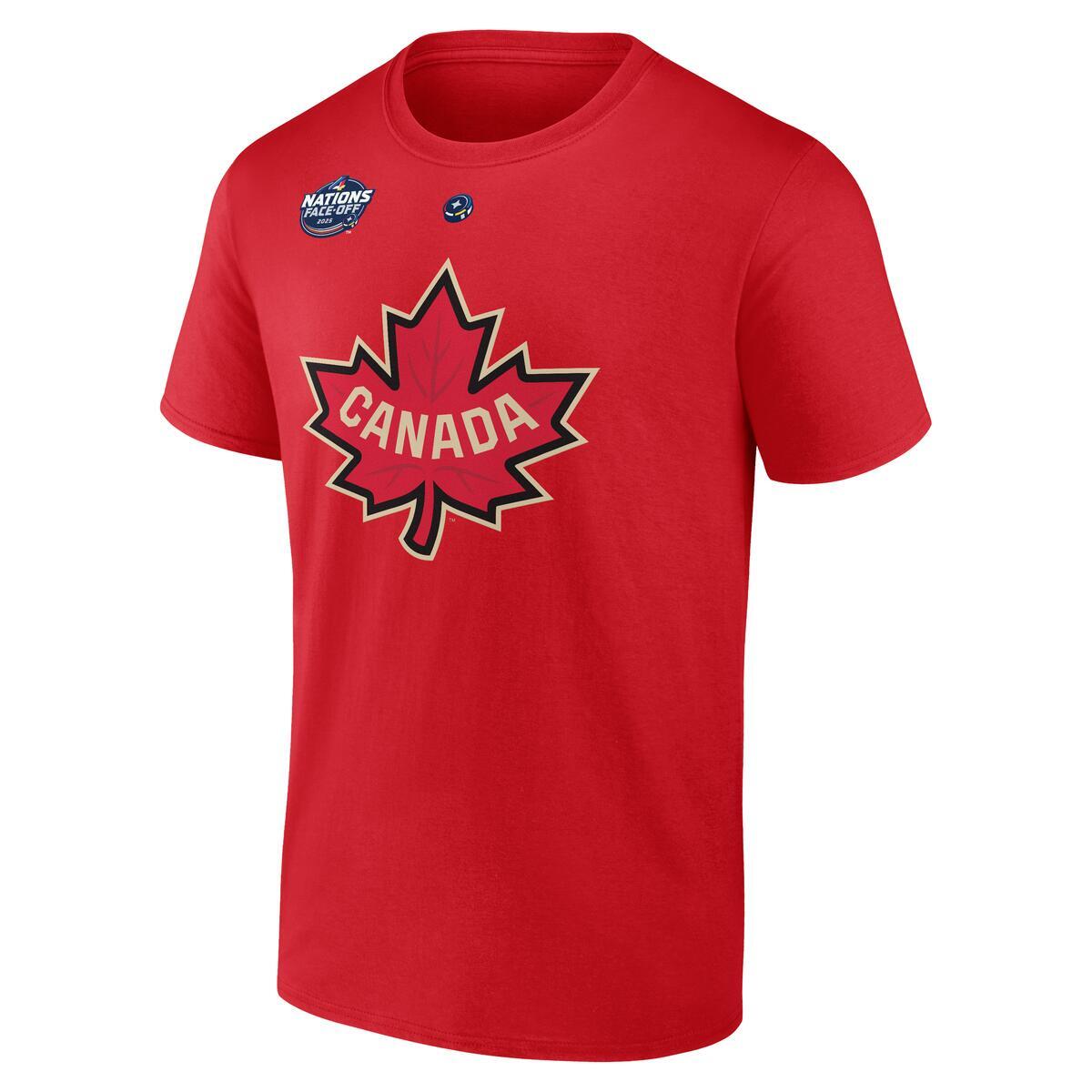 Connor Mcdavid Canada NHL 4 Nations Face-Off Fanatics Branded Men's Red Authentic T-Shirt