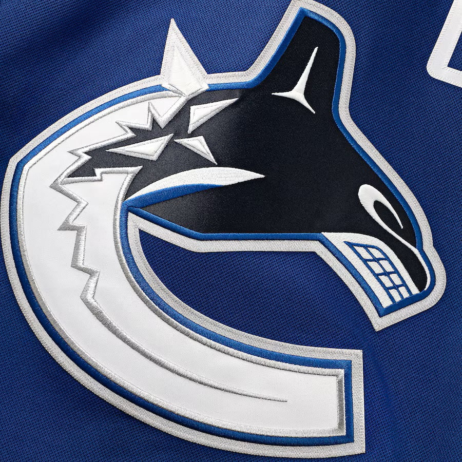 Quinn Hughes Vancouver Canucks NHL Fanatics Branded Men's Royal Blue Premium Jersey