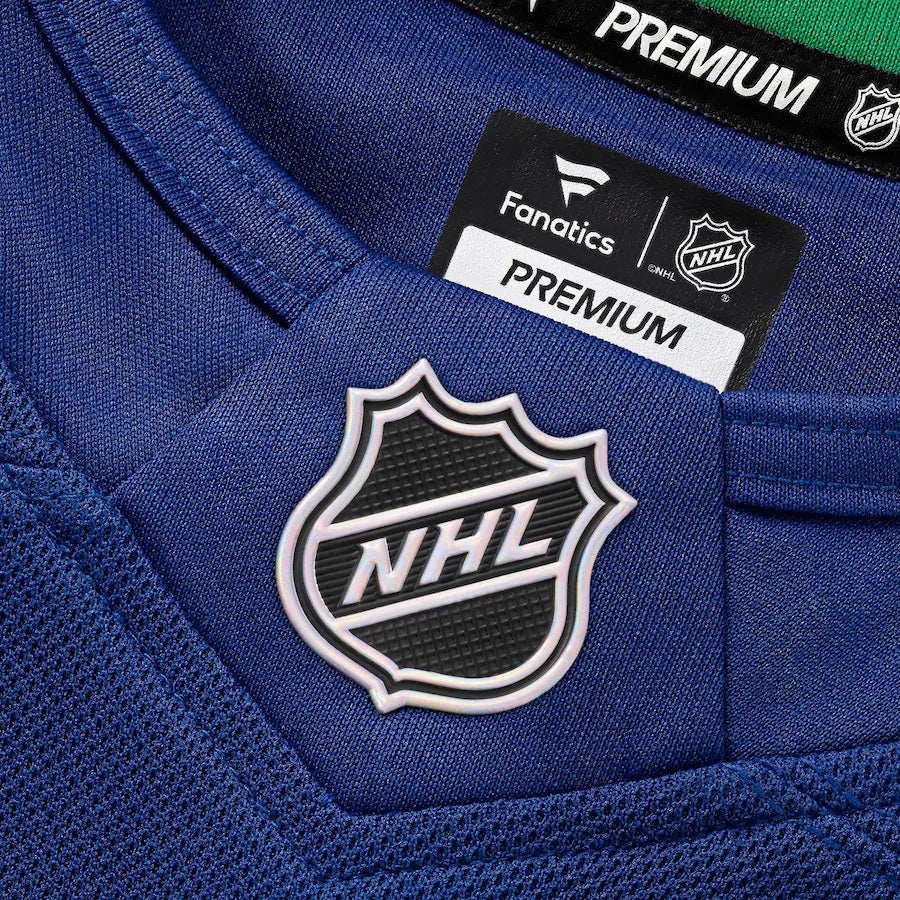 Quinn Hughes Vancouver Canucks NHL Fanatics Branded Men's Royal Blue Premium Jersey