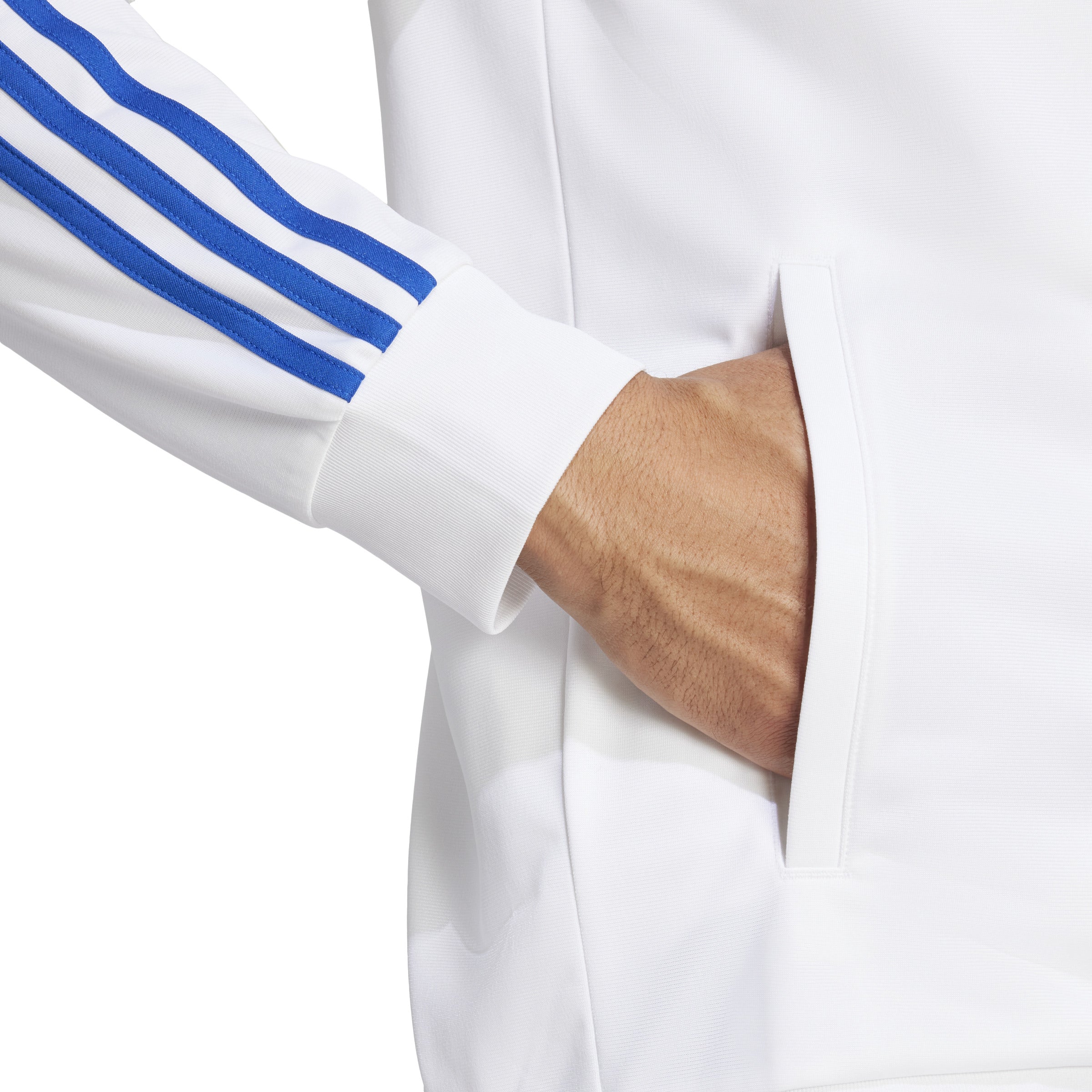 Real Madrid La Liga Adidas Veste de survêtement DNA blanche pour homme