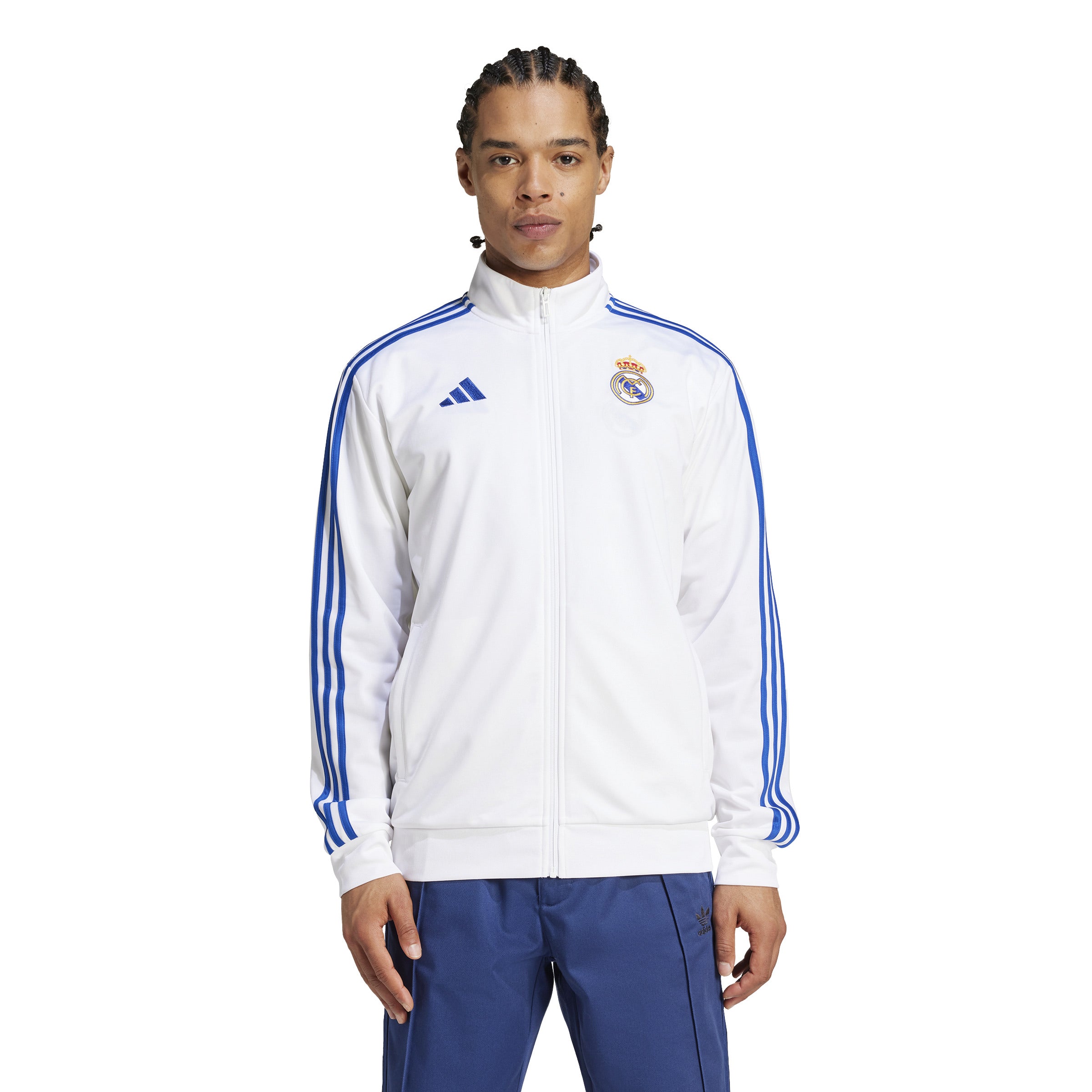 Real Madrid La Liga Adidas Men's White DNA Track Top Jacket