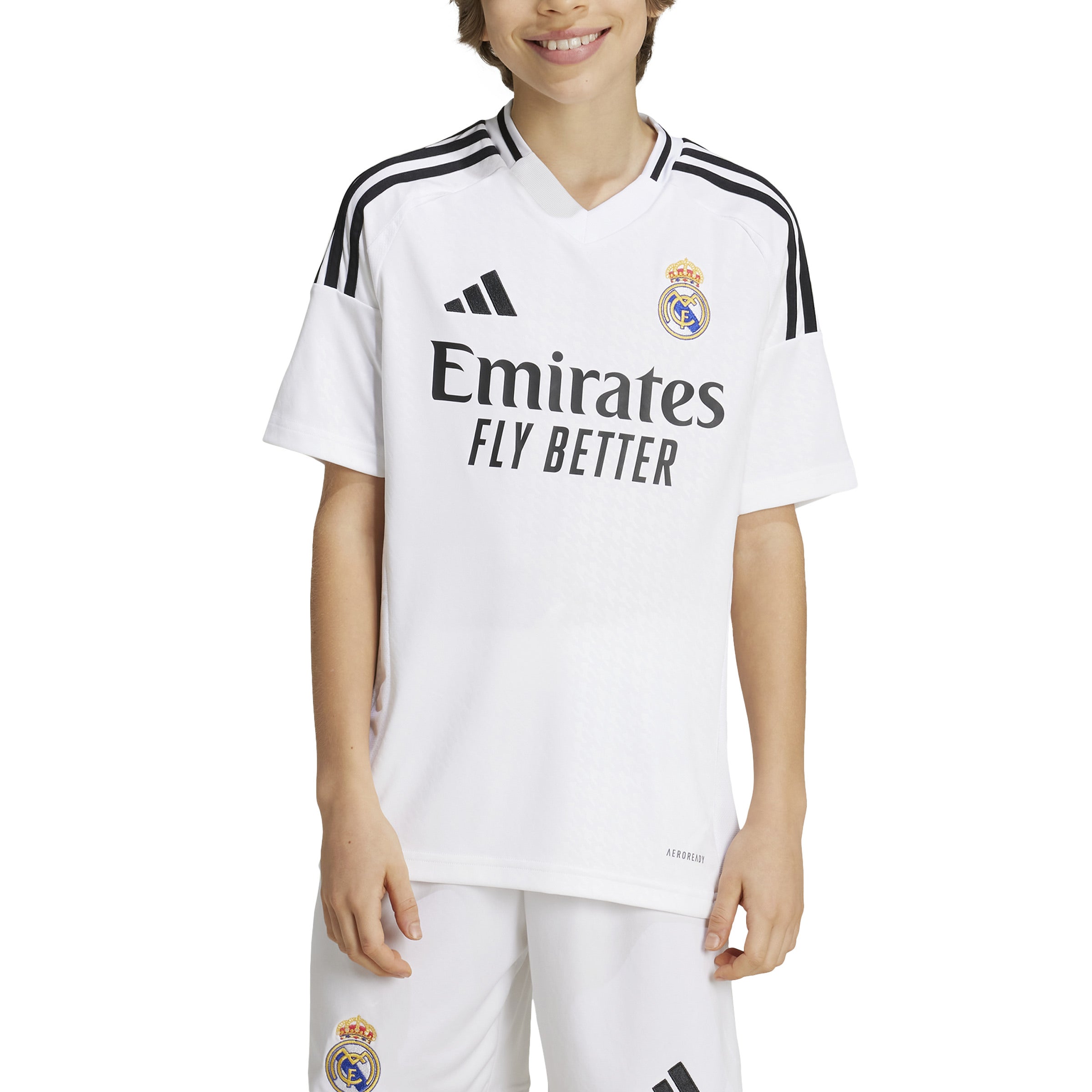 Maillot Real Madrid La Liga Adidas Jeunesse Blanc 2024/25 Réplique Domicile