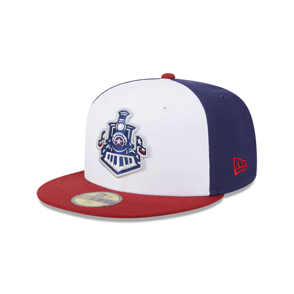 Casquette ajustée Round Rock Express MiLB New Era blanche/rouge 59Fifty Alternate Authentic Collection pour homme