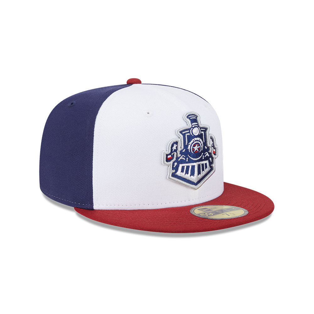 Casquette ajustée Round Rock Express MiLB New Era blanche/rouge 59Fifty Alternate Authentic Collection pour homme