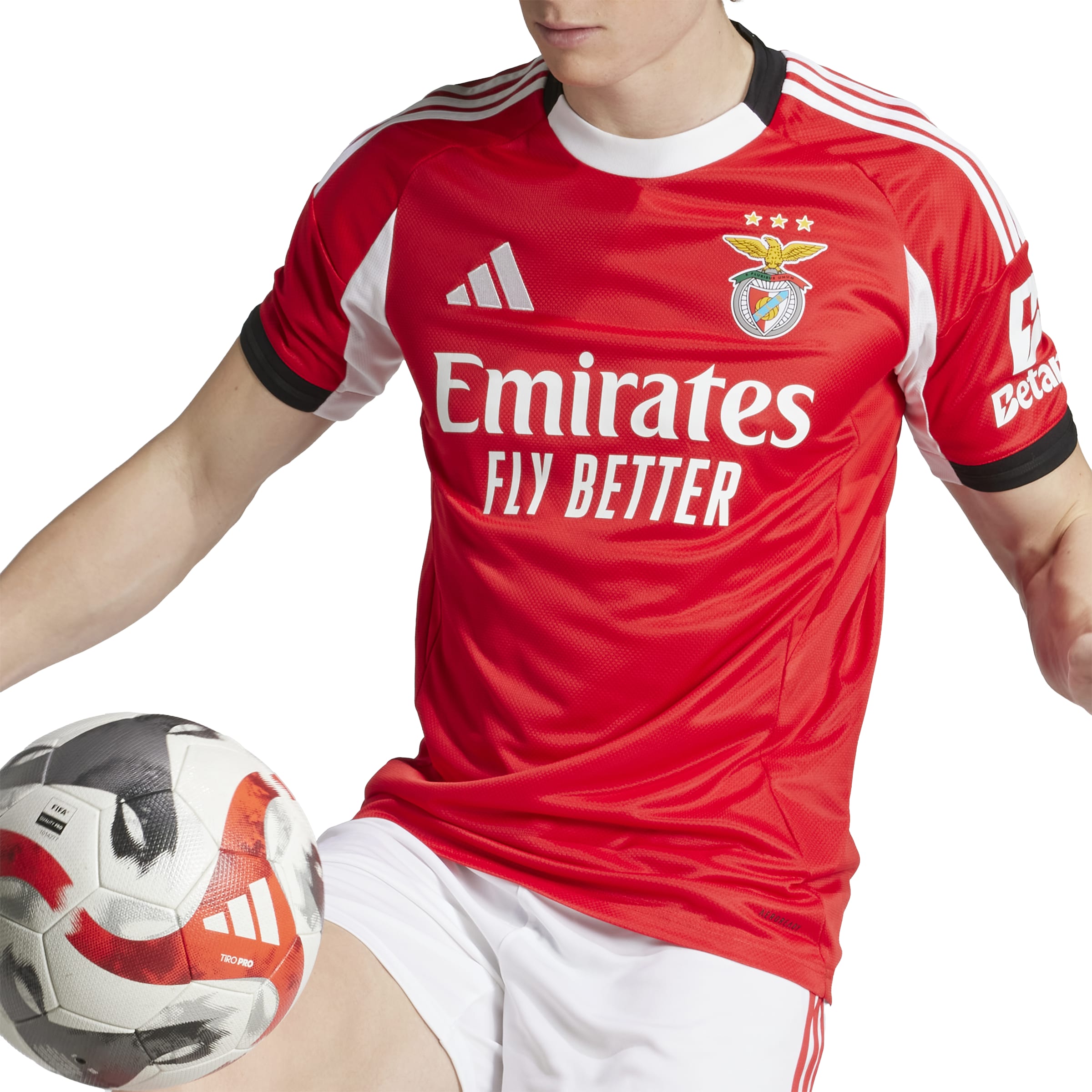 Maillot réplique domicile rouge SL Benfica LPFP Adidas pour homme, saison 2025/26