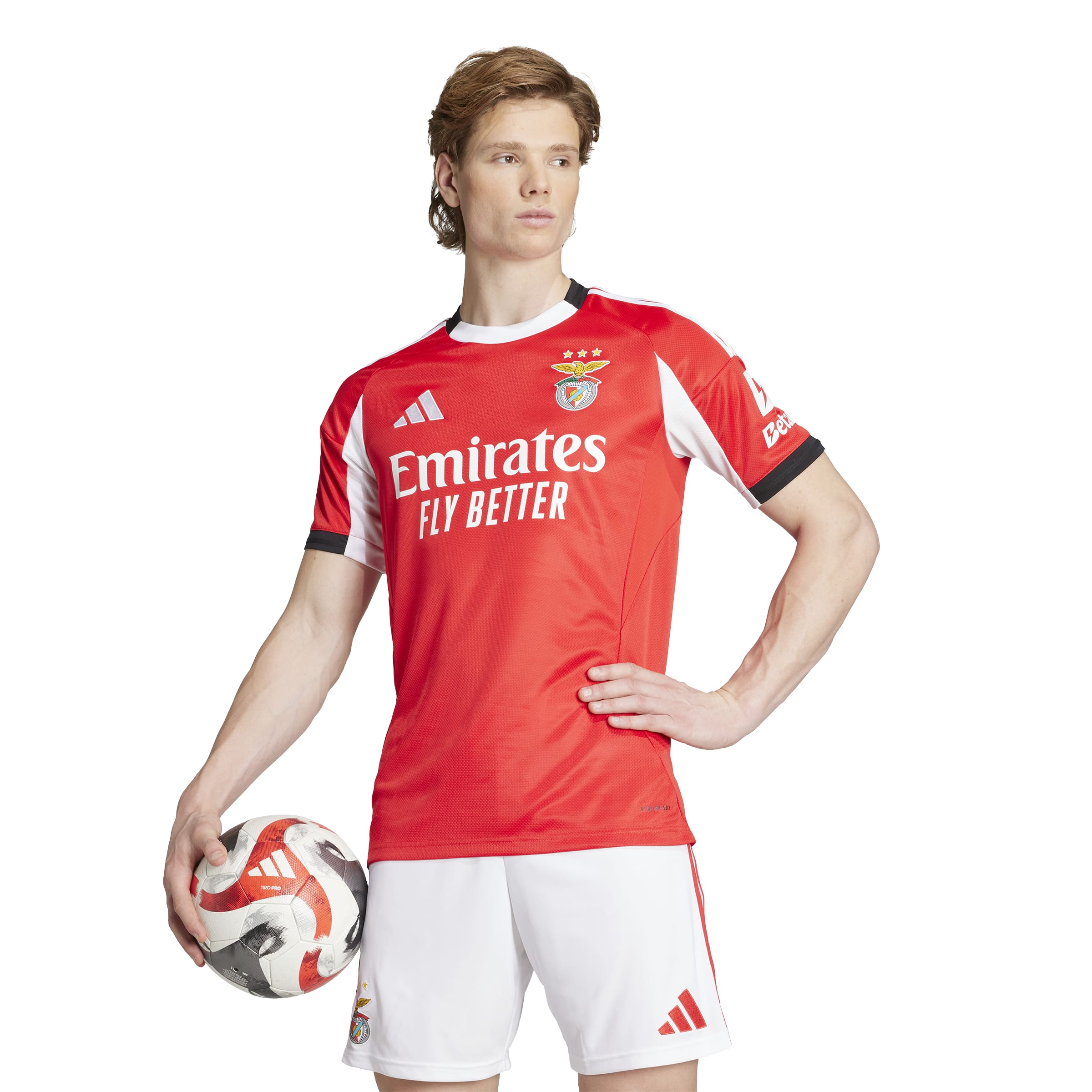 Maillot réplique domicile rouge SL Benfica LPFP Adidas pour homme, saison 2025/26