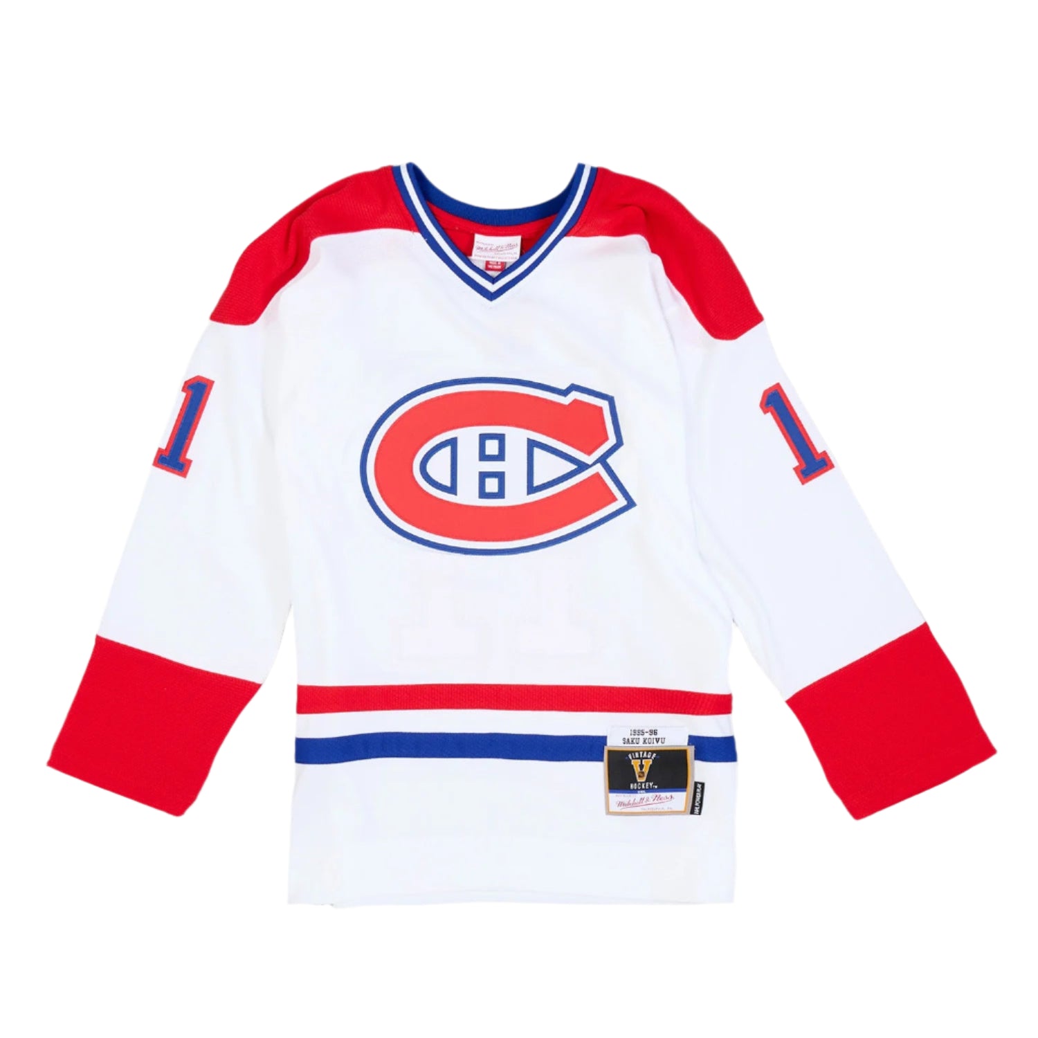 Saku Koivu Montreal Canadiens NHL Mitchell & Ness Men's White 1995 Power Play Authentic Jersey