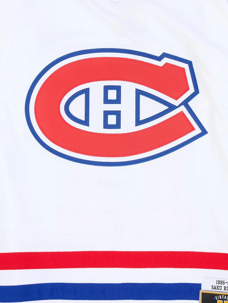 Saku Koivu Montreal Canadiens NHL Mitchell & Ness Men's White 1995 Power Play Authentic Jersey