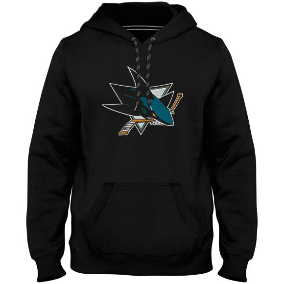 San Jose Sharks NHL Bulletin Men's Black Express Twill Logo Hoodie