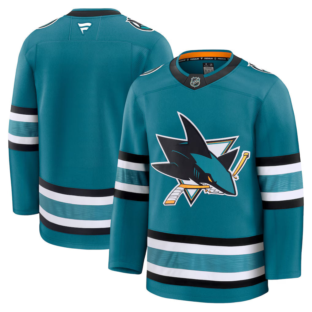San Jose Sharks NHL Fanatics Branded Men's Teal Premium Jersey