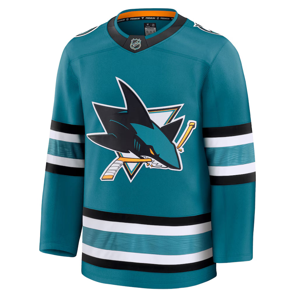 San Jose Sharks NHL Fanatics Branded Men's Teal Premium Jersey