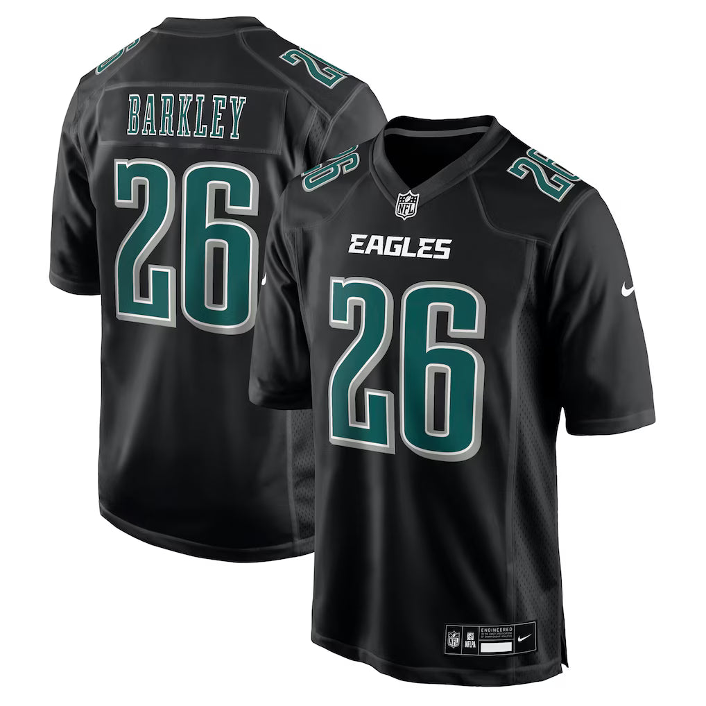 Saquon Barkley Philadelphia Eagles NFL Nike Black Fashion Game Jersey