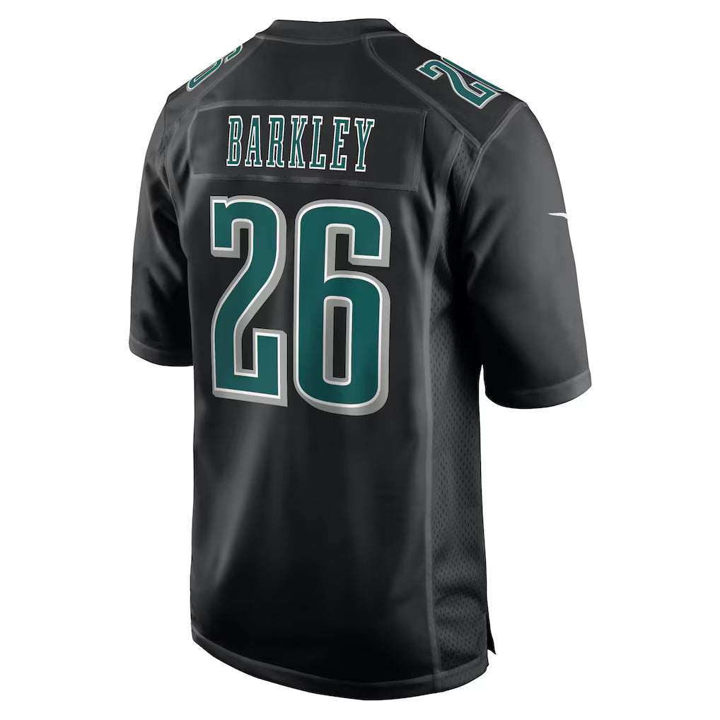 Saquon Barkley Philadelphia Eagles NFL Nike Black Fashion Game Jersey
