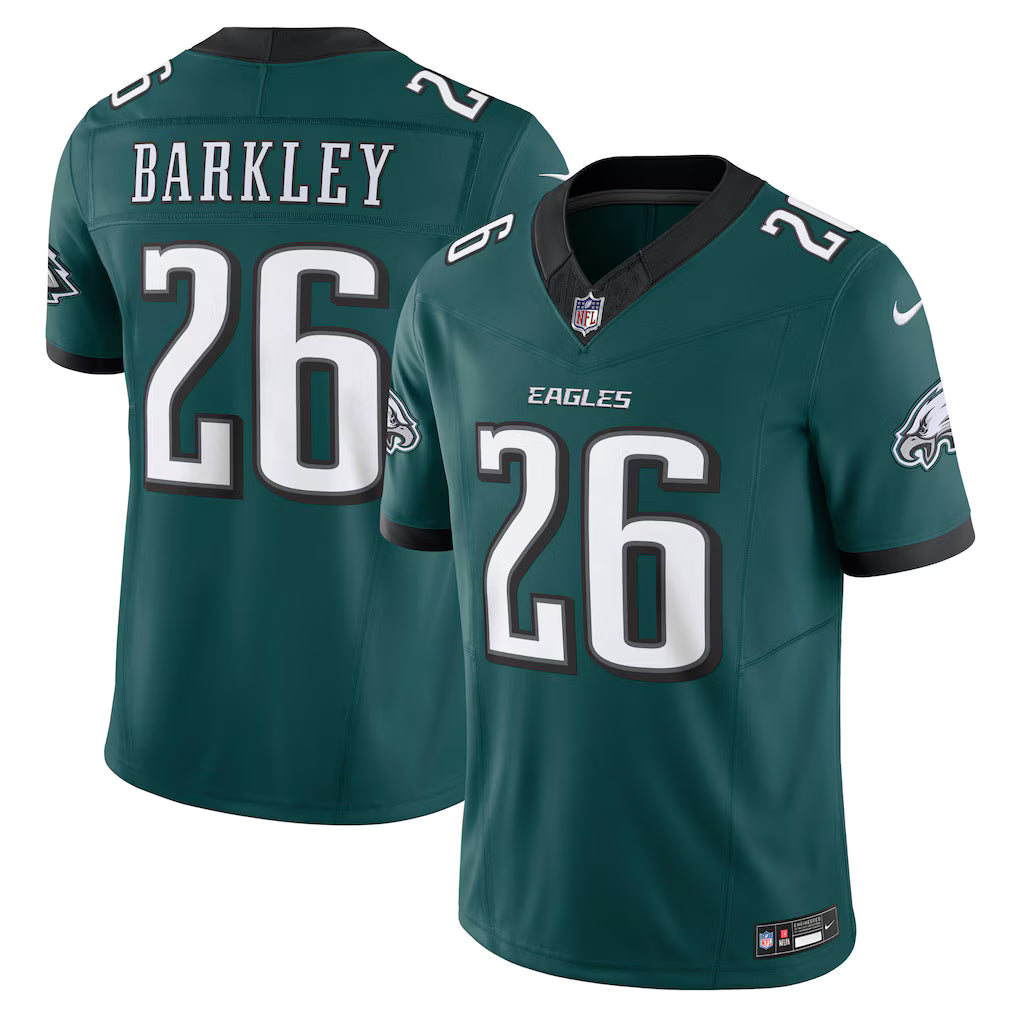 Saquon Barkley Philadelphia Eagles NFL Nike Men's Midnight Green Vapor F.U.S.E. Limited Jersey