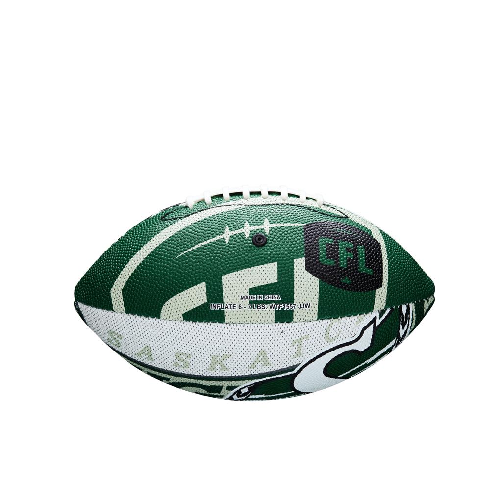 Ballon de football miniature Wilson Wraparound des Roughriders de la Saskatchewan de la LCF