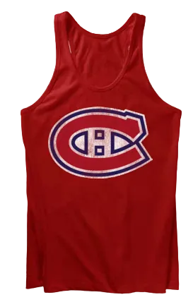 Montreal Canadiens Bulletin Women's Red Tri-Blend Tank Top