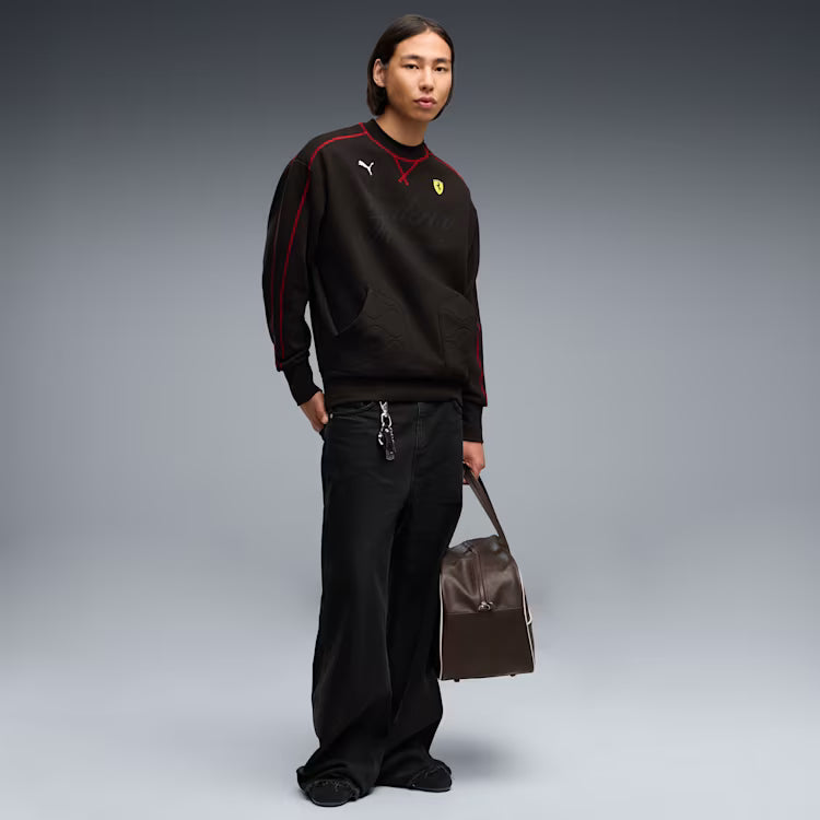 Scuderia Ferrari F1 Puma Men's Black T7 Premium Crew Sweatshirt