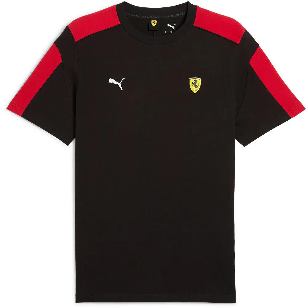 T-shirt de course noir MT7 Scuderia Ferrari F1 Puma pour homme