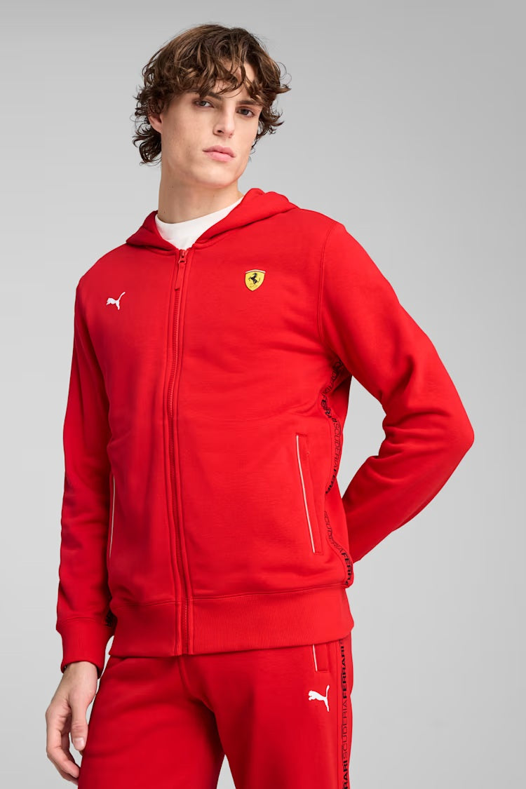 Veste de survêtement rouge Scuderia Ferrari F1 Puma pour homme