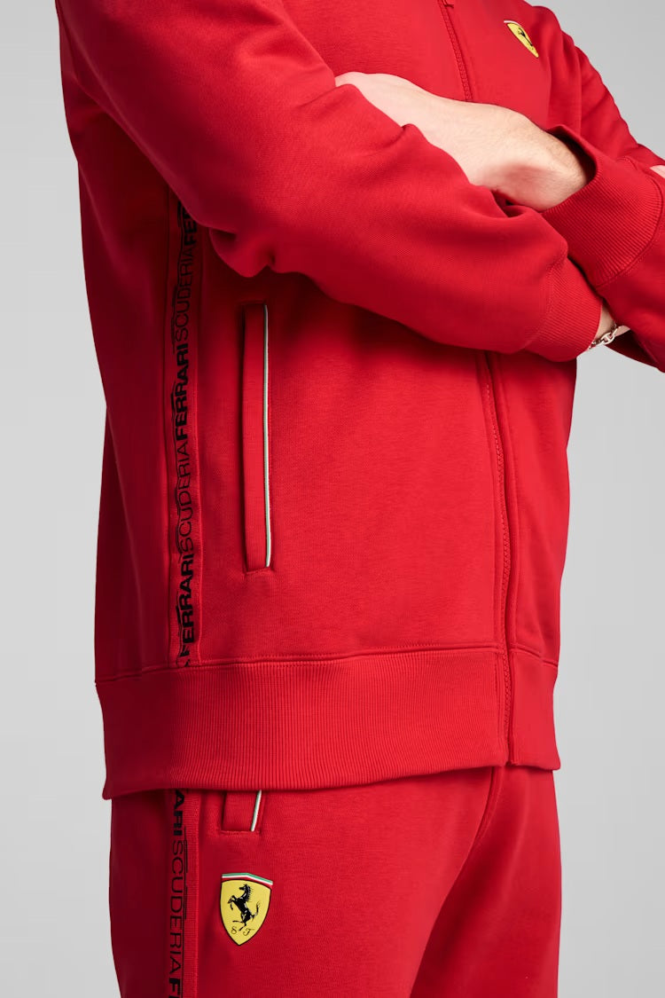 Veste de survêtement rouge Scuderia Ferrari F1 Puma pour homme