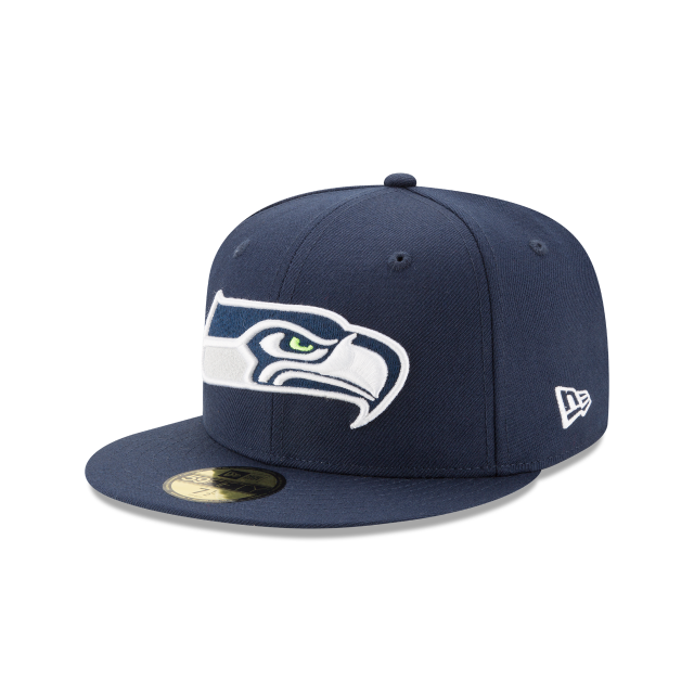 Seattle Seahawks NFL New Era Men's Oceanside Blue 59Fifty Team Basic Fitted Hat