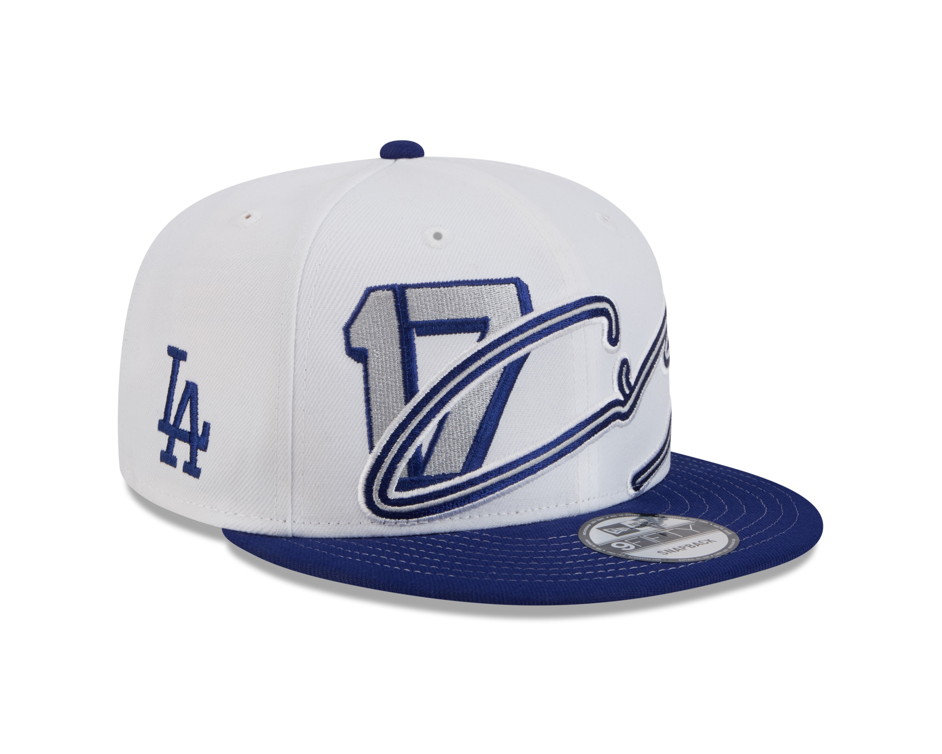 Casquette Snapback Signature 9Fifty blanche/bleue pour homme des Dodgers de Los Angeles de Shohei Ohtani MLB New Era