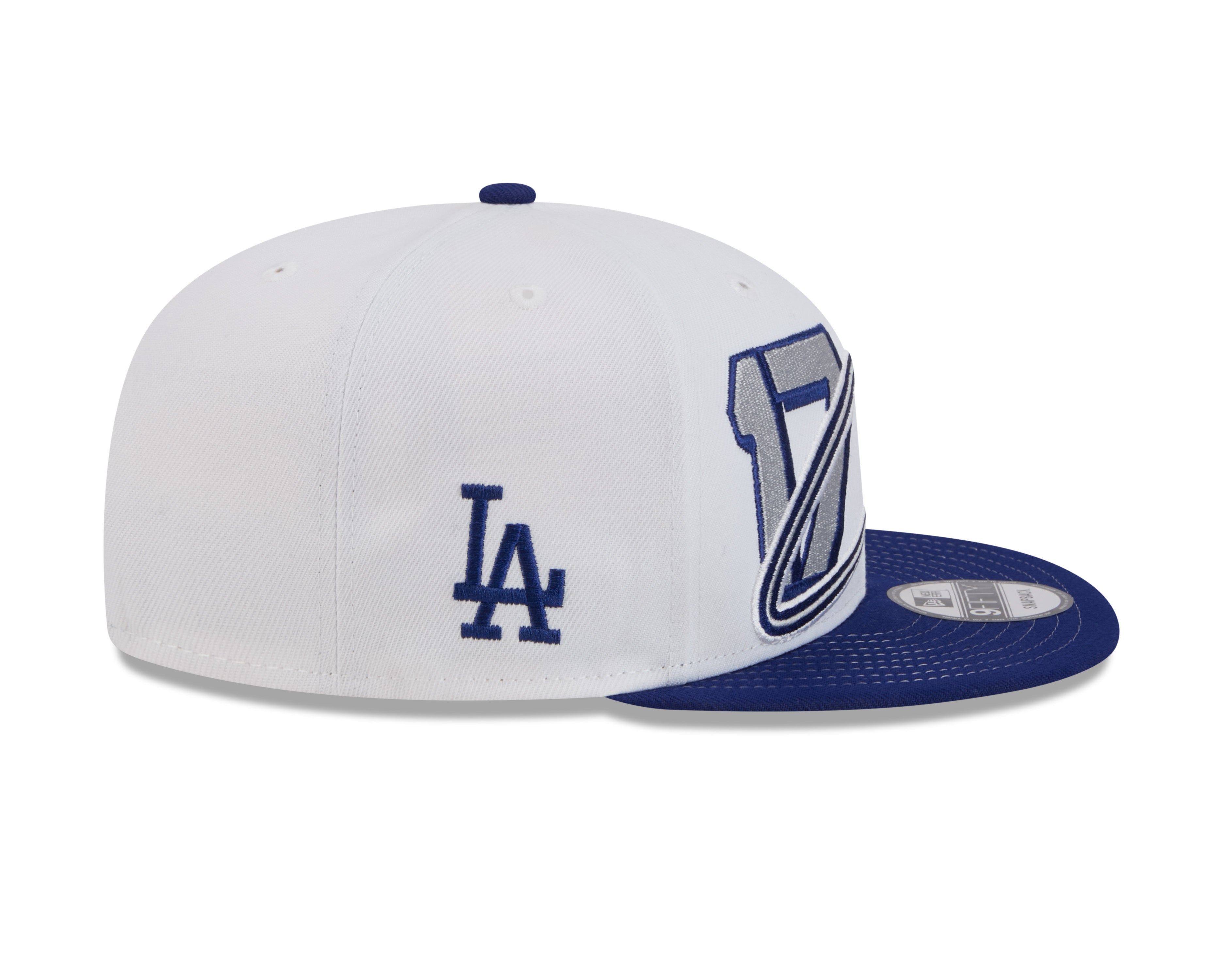 Casquette Snapback Signature 9Fifty blanche/bleue pour homme des Dodgers de Los Angeles de Shohei Ohtani MLB New Era