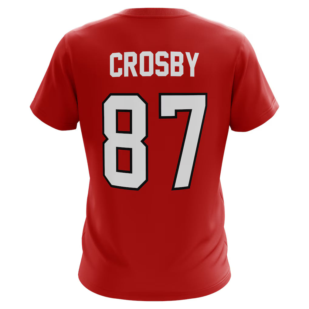 T-shirt rouge de joueur Sidney Crosby Hockey Canada IIHF Mitchell & Ness pour homme
