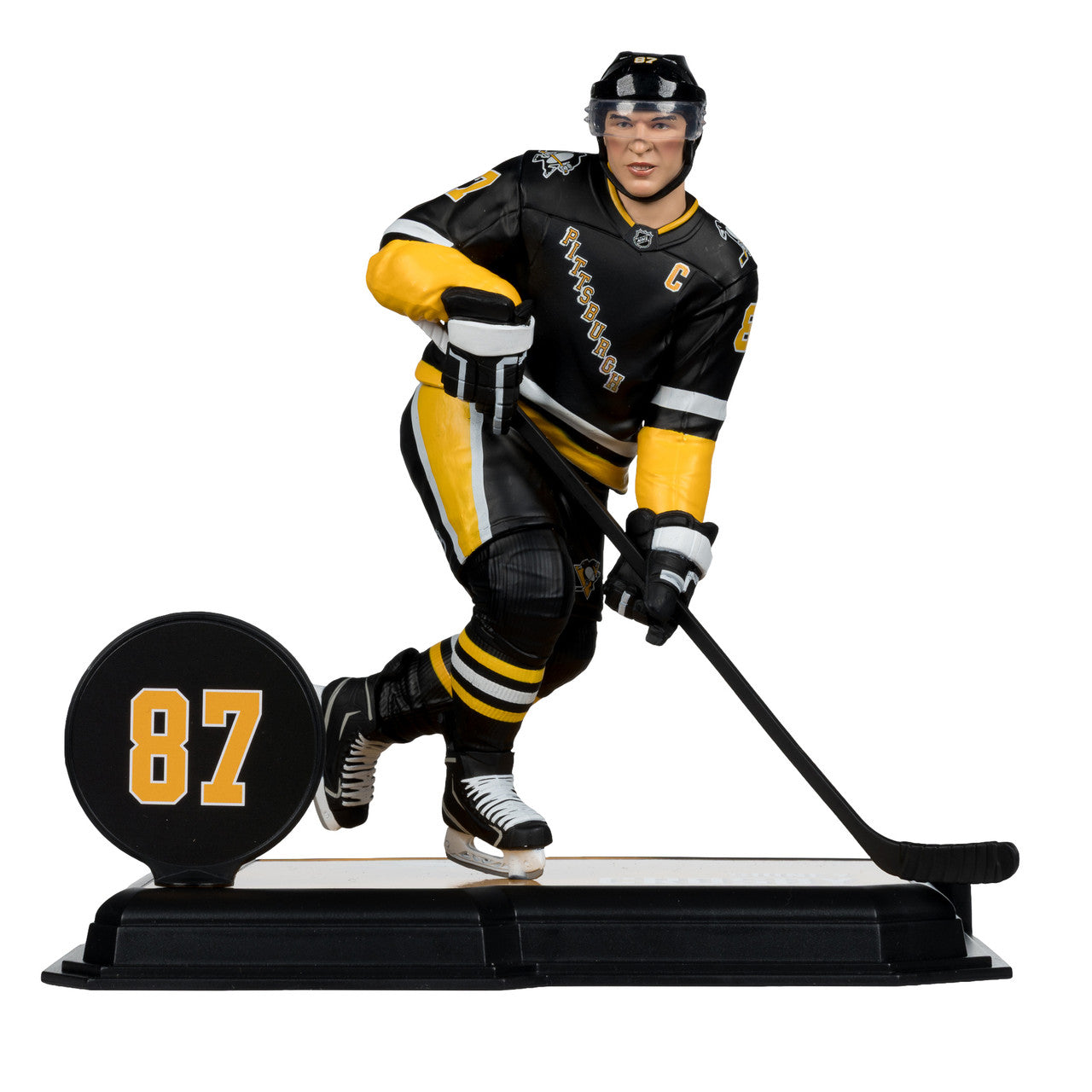 Figurine articulée de 18 cm de Sidney Crosby des Penguins de Pittsburgh de la LNH, série Legacy Uniforme alternatif, McFarlane Toys.