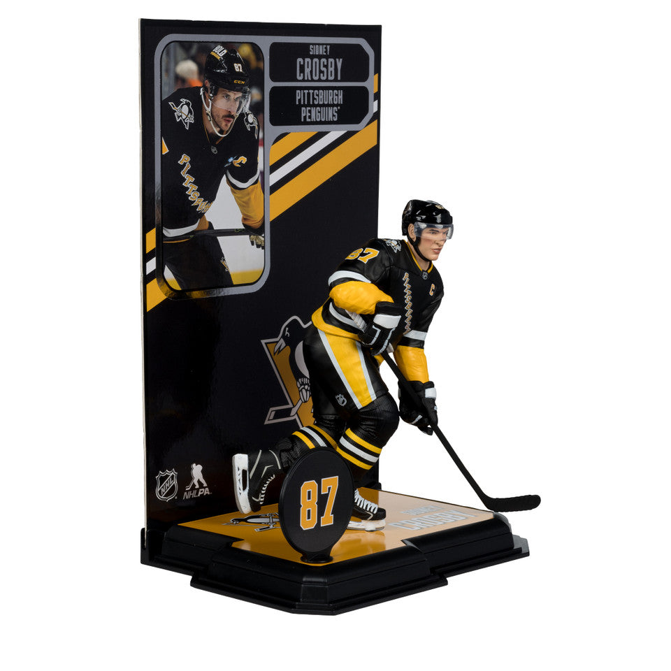 Figurine articulée de 18 cm de Sidney Crosby des Penguins de Pittsburgh de la LNH, série Legacy Uniforme alternatif, McFarlane Toys.