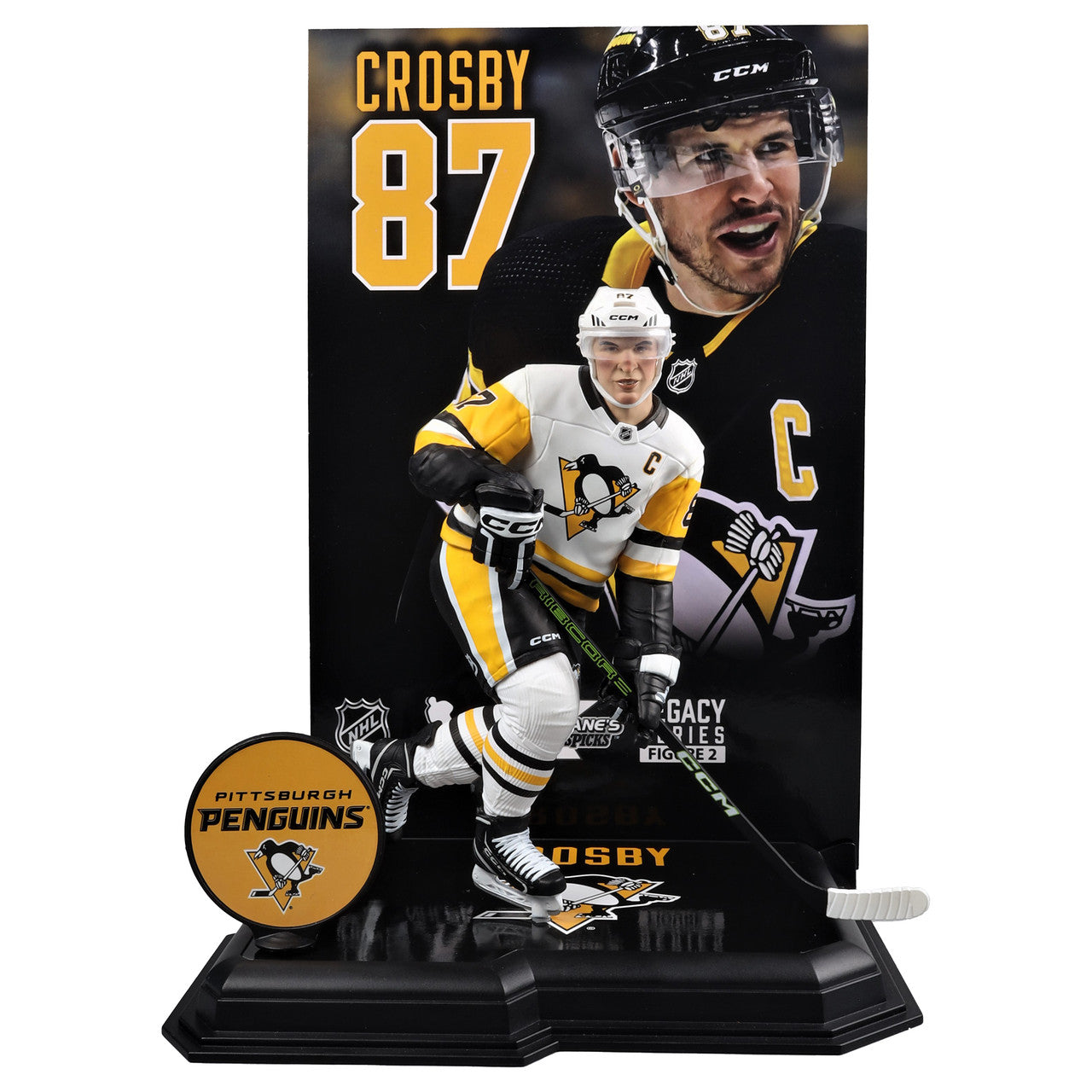 Sidney Crosby Pittsburgh Penguins NHL McFarlane Toys Away Uniform Legacy Series 7" Action Figure