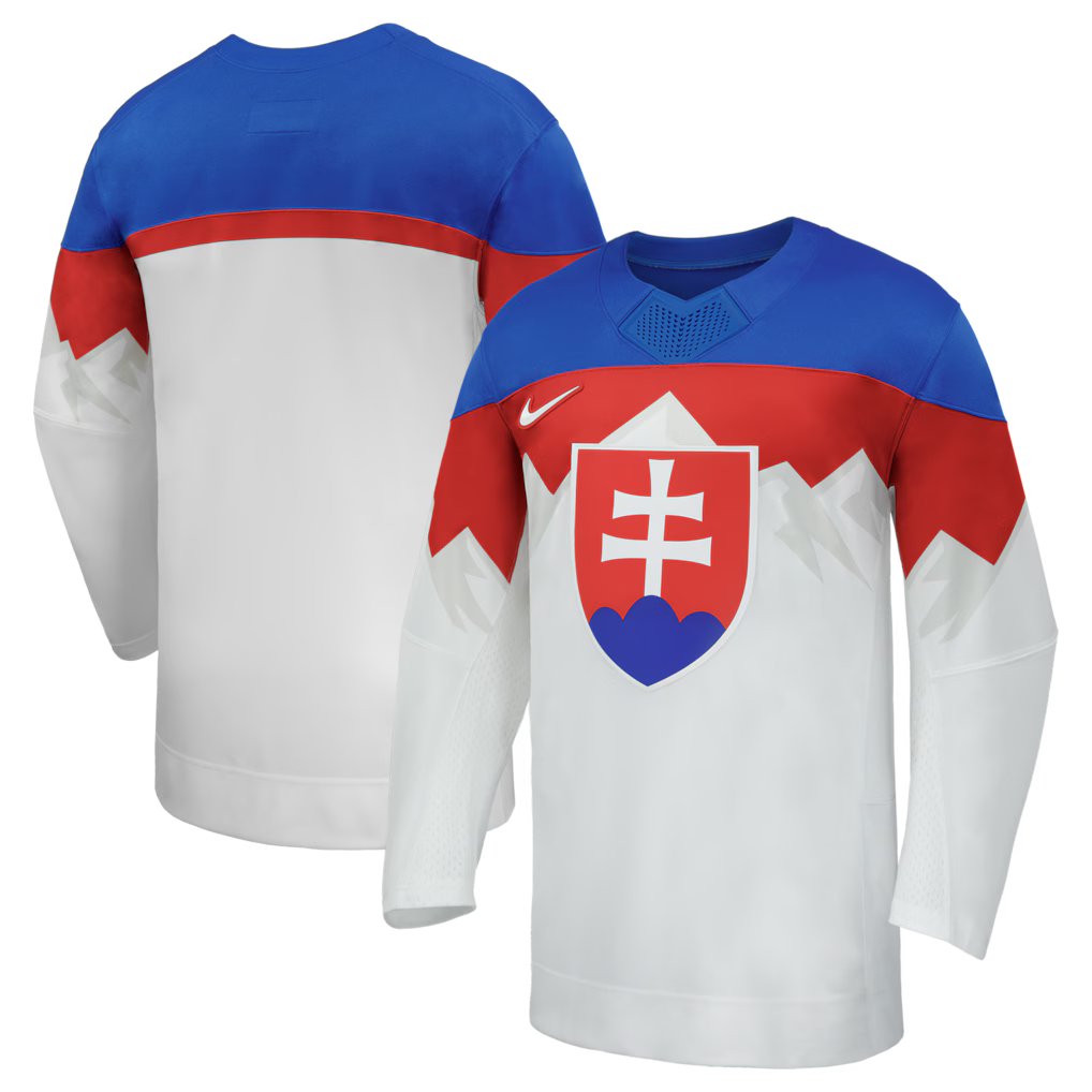 Slovakia Hockey IIHF Nike Men's White 2026 Replica Jersey