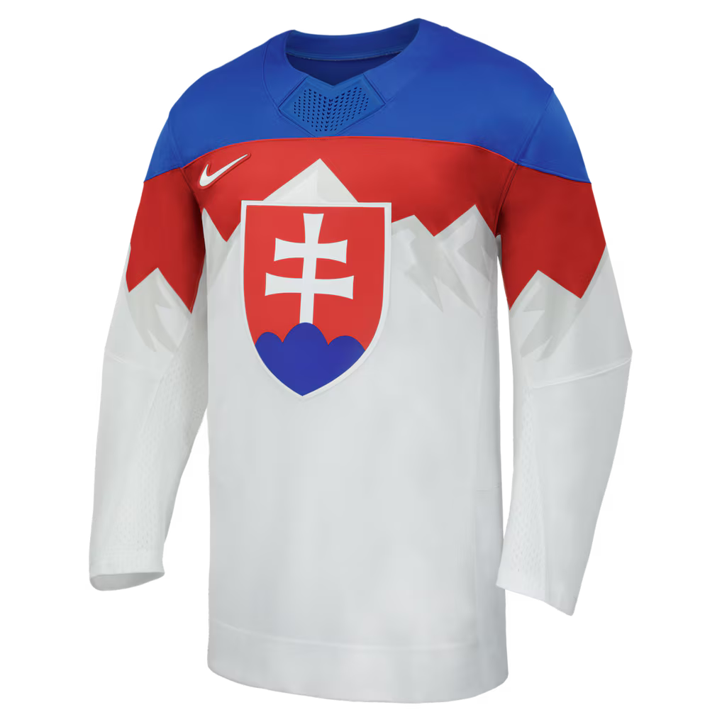 Slovakia Hockey IIHF Nike Men's White 2026 Replica Jersey