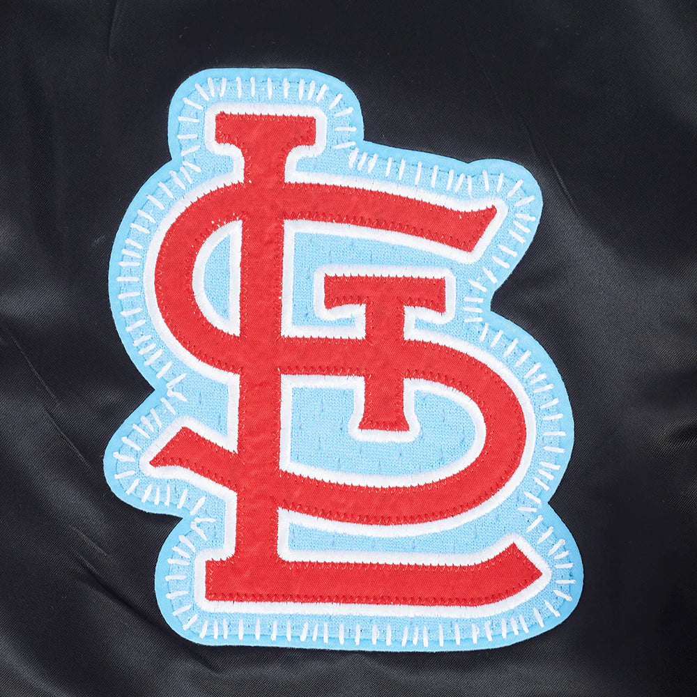 St. Louis Cardinals MLB Pro Standard Men's Black DIY Pick Stitch Rib Satin Jacket