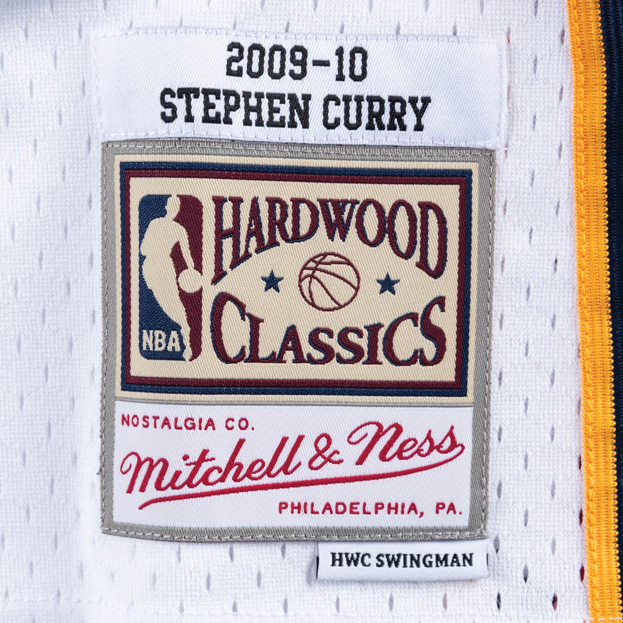 Stephen Curry Golden State Warriors NBA Mitchell & Ness Maillot Swingman blanc 2009-10 Hardwood Classics pour homme