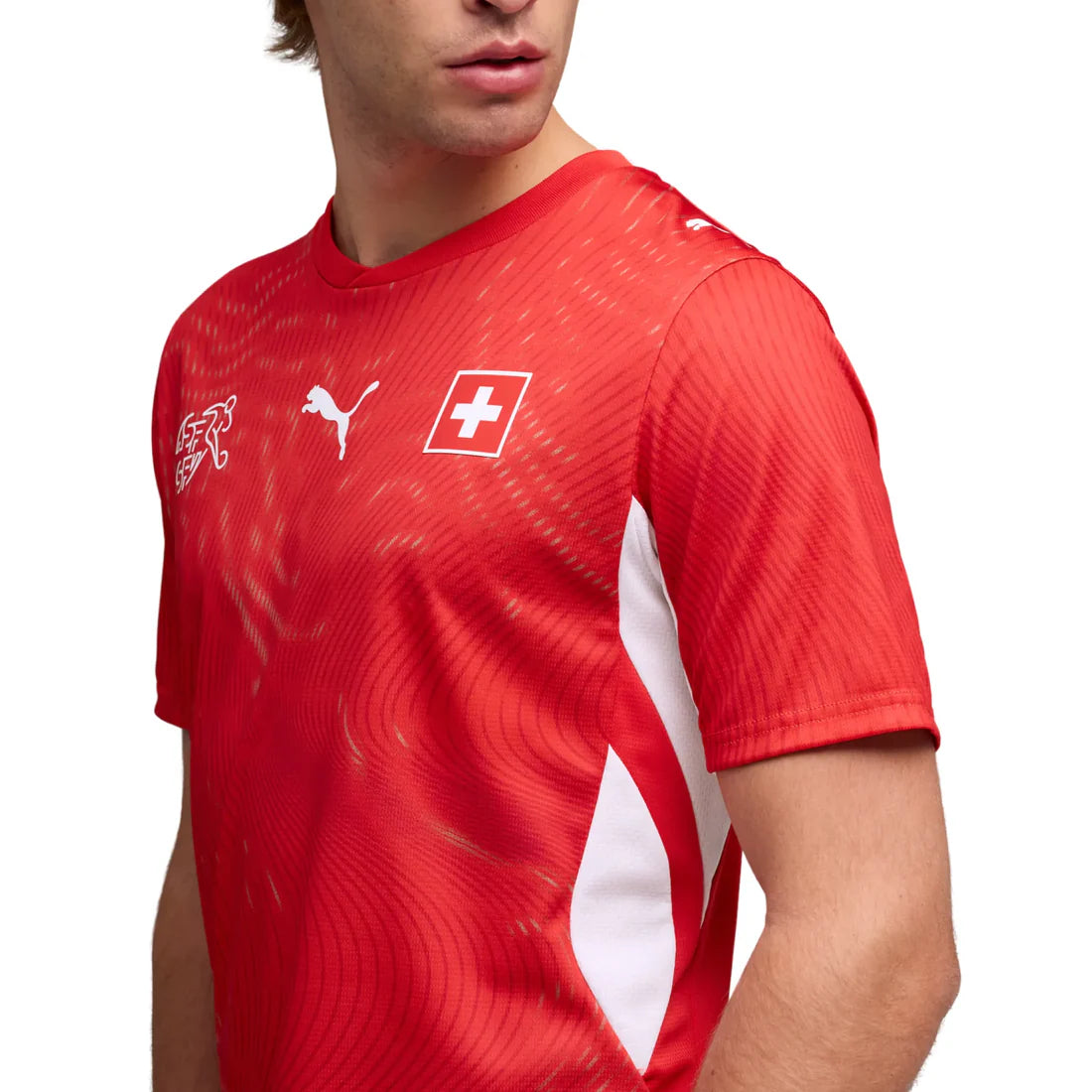 Switerzerland National Team FIFA Puma Men's Red 2026 Home Replica Jersey