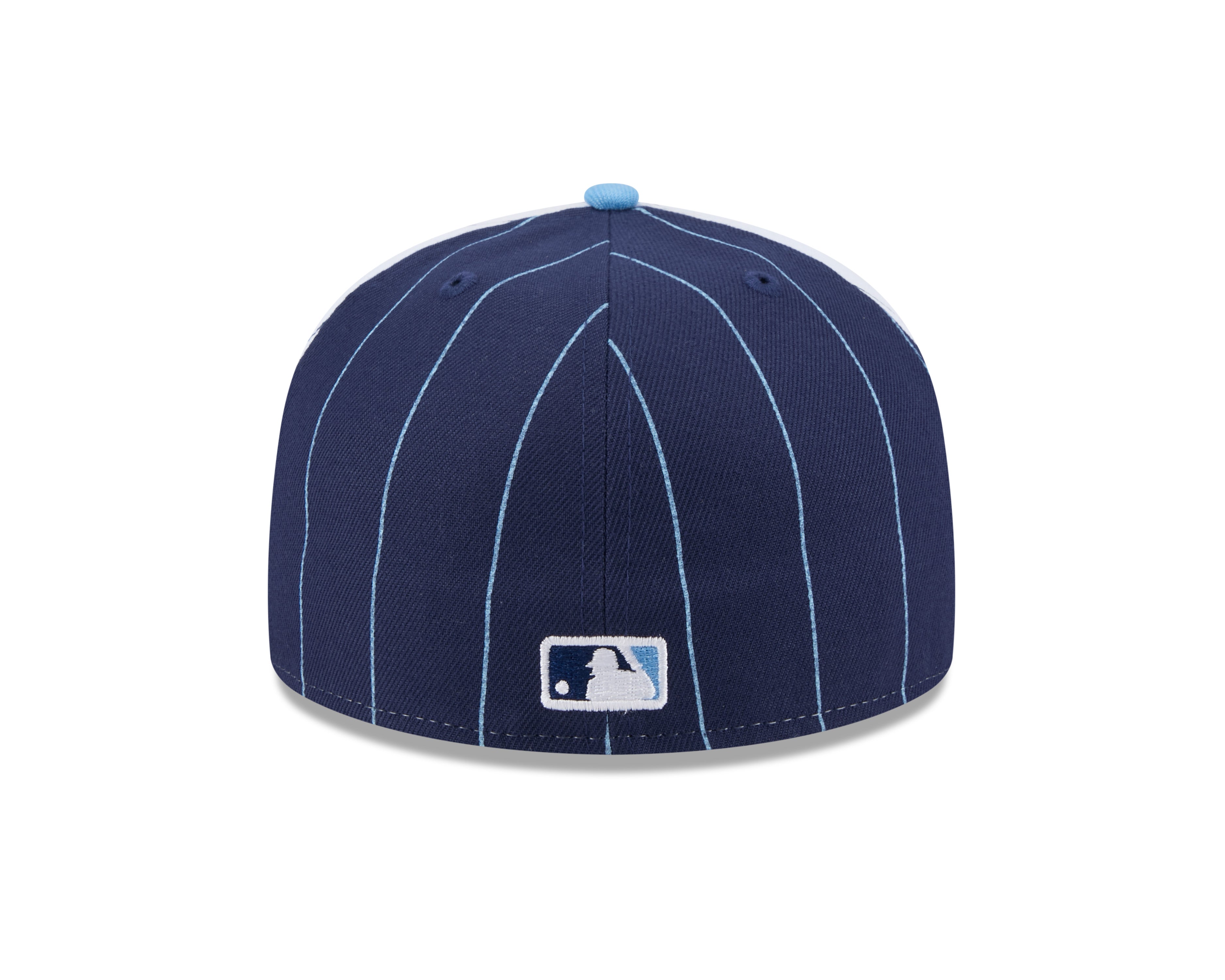 Tampa Bay Rays MLB New Era Men's Royal Blue 59Fifty Two Tone Pinstripe Fitted Hat