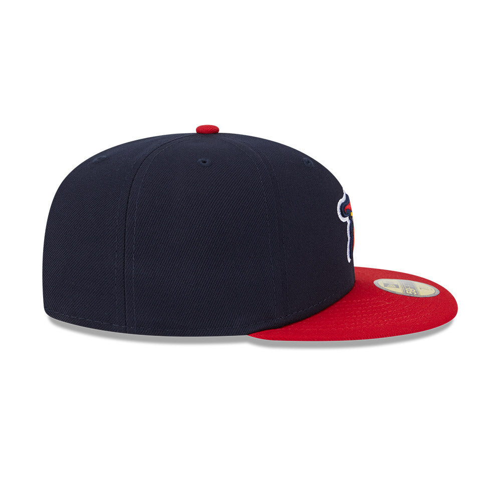 Toledo Mud Hens MiLB New Era Men's Navy/Red 59Fifty Authentic Collection Fitted Hat