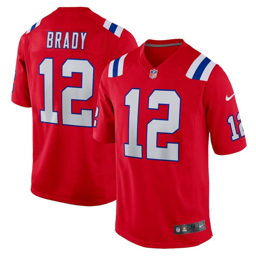 Tom Brady New England Patriots NFL Nike Men's Red Classic Alternate Game Jersey