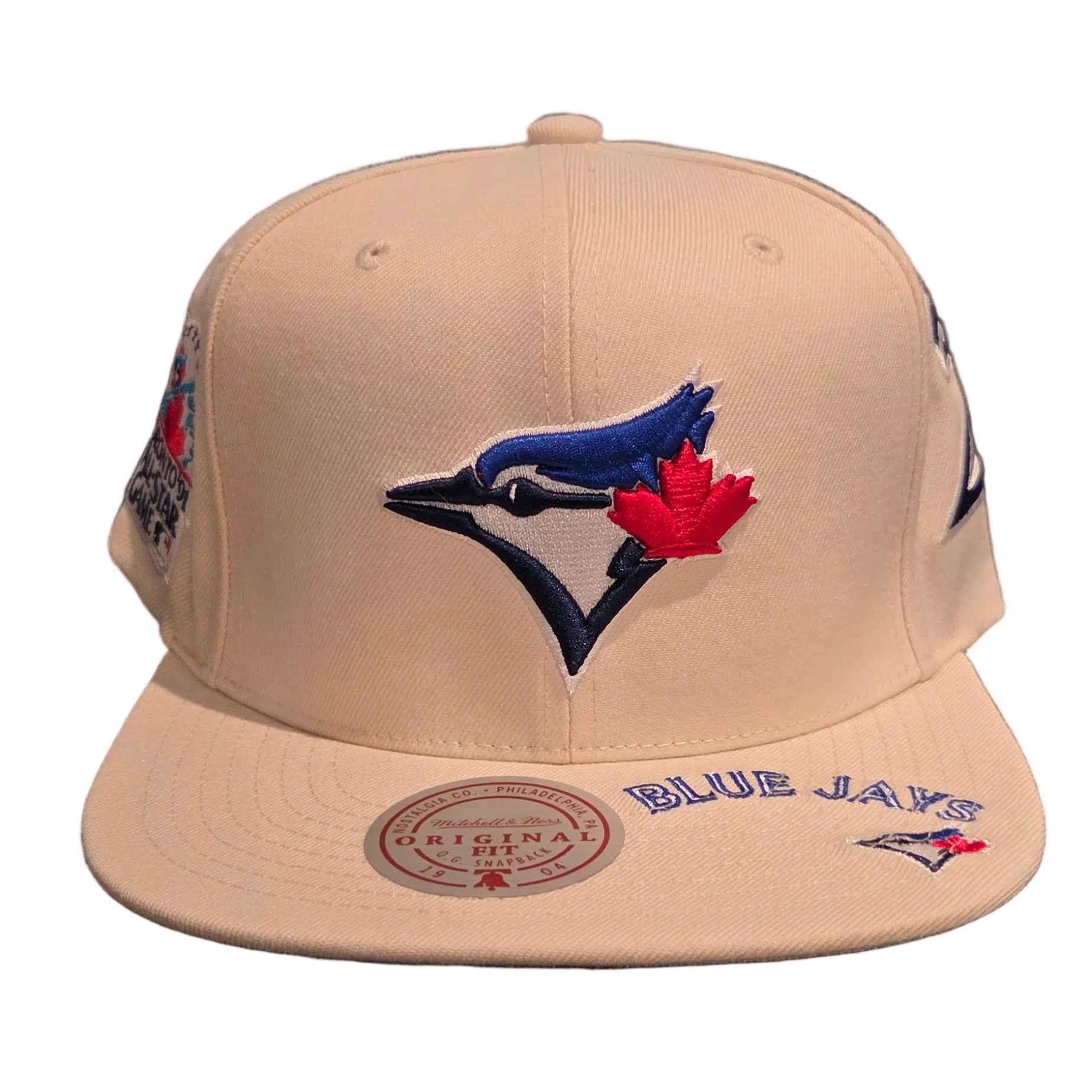 Toronto Blue Jays MLB Mitchell & Ness Men's Cream Historic Snapback Hat