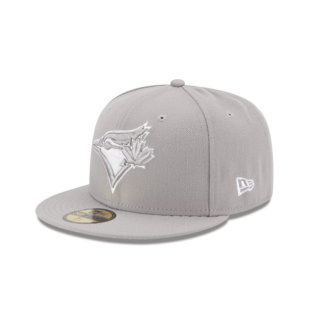 Men s Toronto Blue Jays Fitted Hat by New Era MLB Grey White 59Fifty