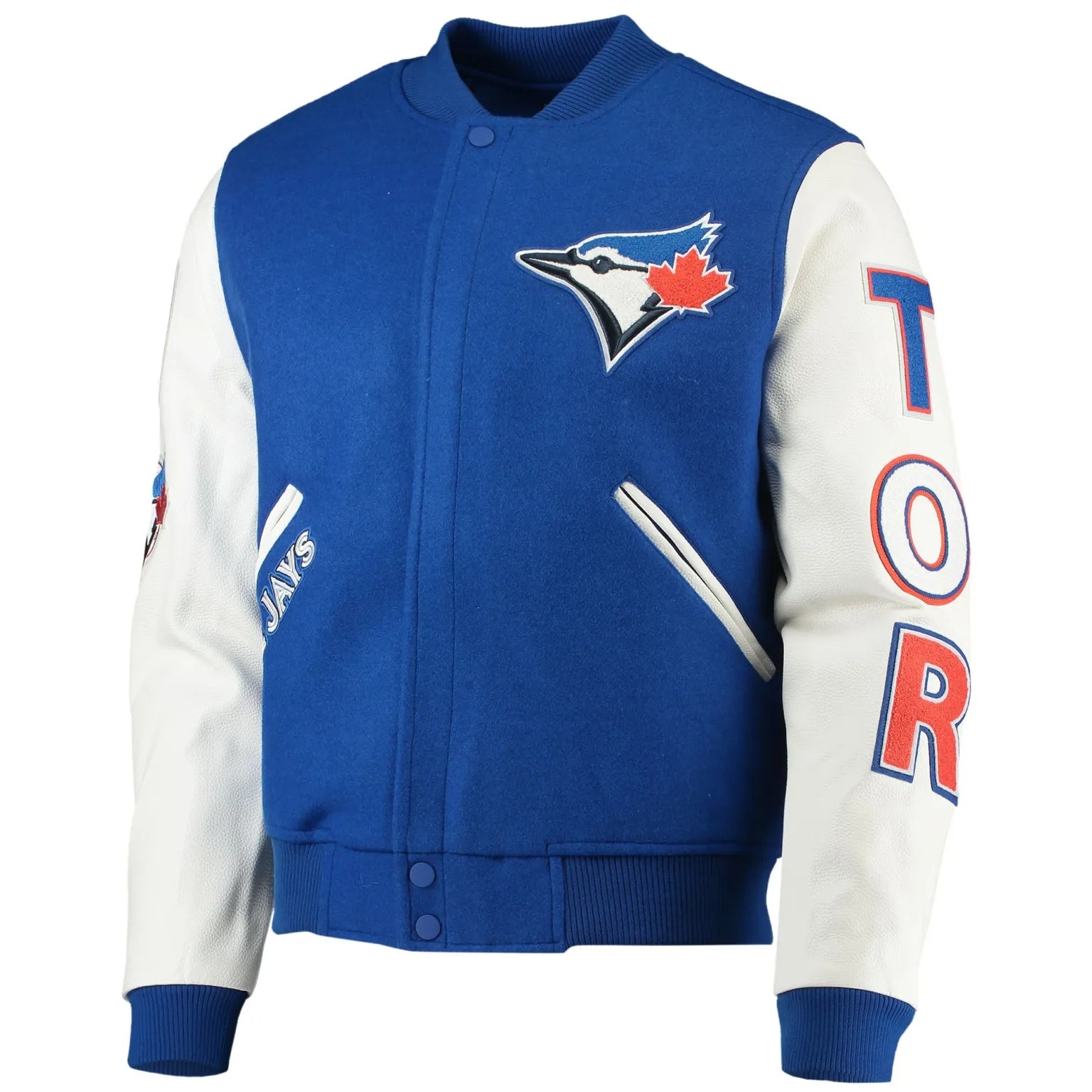 Toronto Blue Jays MLB Pro Standard Men's Royal Blue/White Classic Wool Varsity Jacket