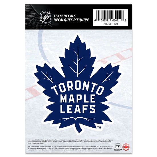 Autocollant de supporter de l'équipe des Maple Leafs de Toronto de la LNH (5 po x 7 po)